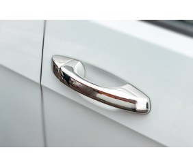 Накладки на ручки (4 шт, нерж) Carmos - Турецька сталь для Skoda Fabia 2014-2021 рр