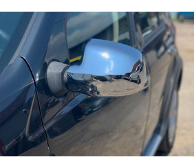 Накладки на дзеркала (2 шт) Carmos - Хромований пластик для Dacia Logan II 2013-2022 рр