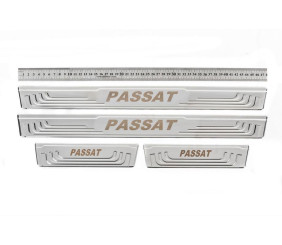 Накладки на пороги V-2 (4 шт., нерж) для Volkswagen Passat B4 1993-1996 рр