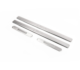 Накладки на пороги OmsaLine (4 шт., нерж.) для Fiat Punto Grande/EVO 2006-2018 рр