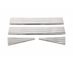 Накладки на пороги OmsaLine (4 шт, нерж.) для Land Rover Freelander II 2006-2014 рр