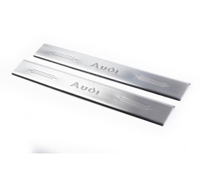 Накладки на дверні пороги (2 шт, Carmos) для Ауди ТТ 1998-2006 рр