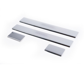 Накладки на пороги Carmos V2 (4 шт, нерж.) для Chevrolet Aveo T300 2011-2020 рр