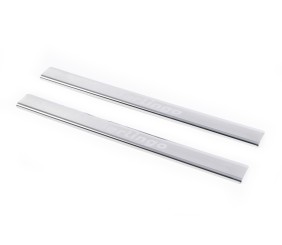 Накладки на пороги Carmos V1 (нерж) Передні та задні двері (4 шт) для Citroen Berlingo 2008-2018 рр