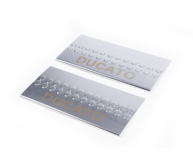 Накладки на внутрішні пороги Carmos V1 (2 шт, нерж) для Fiat Ducato 2006-2025 рр