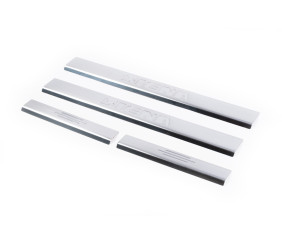 Накладки на пороги Carmos (4 шт, нерж.) для Fiat Siena 1996-2016 рр