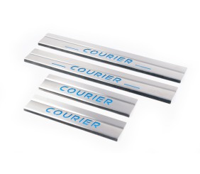 Накладки на пороги Carmos V2 (4 шт, нерж) для Ford Courier 2014-2023 рр