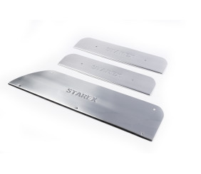 Накладки на пороги Carmos (3 шт, нерж) для Hyundai H200, H1, Starex 1998-2007 рр