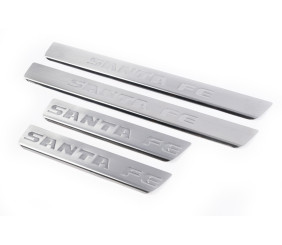 Накладка на пороги Carmos V1 (4 шт, нерж) для Hyundai Santa Fe 2 2006-2012 рр