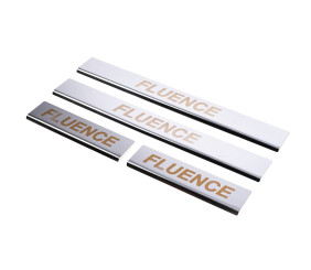 Накладки на пороги Carmos V1 (4 шт., нерж.) для Renault Fluence 2009-2016 рр