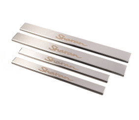 Накладки на пороги Carmos V1 (4 шт, нерж) для Volkswagen Sharan 1995-2010 рр