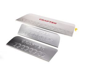 Накладки на внутрішні пороги (LED) Синя для Volkswagen Crafter 2006-2016 рр