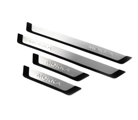 Накладки на пороги OmsaLine (4 шт, нерж) для Opel Mokka 2012-2021 рр