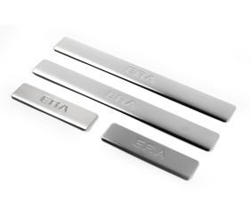 Накладки на пороги OmsaLine (4 шт, нерж.) для Hyundai Accent 2006-2010 рр