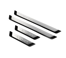 Накладки на пороги (4 шт, нерж) для Hyundai Elantra (MD/UD) 2011-2015 рр