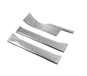 Накладки на внутрішні пороги OmsaLine (нерж.) 3 накладки для Citroen Nemo 2007-2017 рр