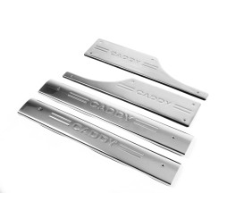 Накладки на внутрішні пороги OmsaLine (4 шт., нерж.) для Volkswagen Caddy 2015-2020 рр