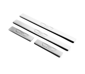 Накладки на пороги OmsaLine (4 шт, нерж) для Peugeot 301 2012- рр