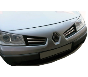 Накладки на решітку (модель 2006-2026, 4 шт, нерж) Carmos - Турецька сталь для Renault Megane II рр