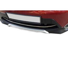 Накладка на передній бампер (2014-2017, нерж) Carmos - Турецька сталь для Nissan Qashqai рр