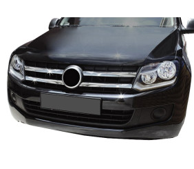 Накладки на решітку 2010-2016 (широкі смужки, 4 шт, нерж) для Volkswagen Amarok рр