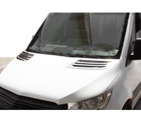 Накладки на повітрозабірник Carmos (2 шт., нерж) для Mercedes Sprinter W907/W910 2018- рр