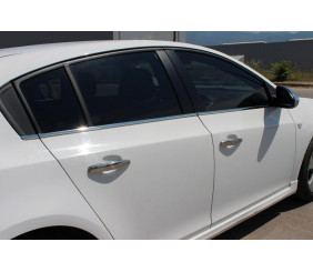 Молдинги стекол (нерж) HB, Carmos - Турецька сталь для Chevrolet Cruze 2009-2015 рр