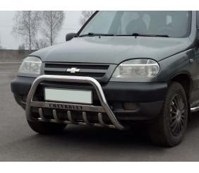 Кенгурятник WT004 (нерж) для Chevrolet Niva 1998-2020 рр