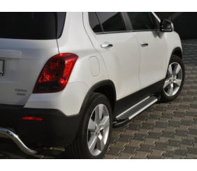 Бокові пороги Allmond Grey (2 шт., Алюміній) для Chevrolet Trailblazer 2012-2019 рр