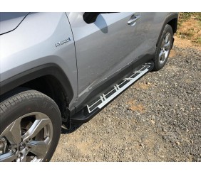 Бокові пороги Sunrise (2 шт., алюміній) для Toyota Rav 4 2019- рр