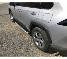 Бокові пороги Fullmond (2 шт., алюміній) для Toyota Rav 4 2019- рр