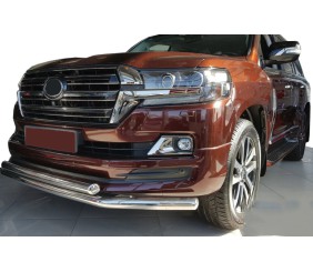 Передня дуга ST014 (2015-2026, нерж.) 60мм на 42мм для Toyota Land Cruiser 200 рр