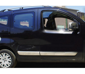 Молдинг дверний (4 шт., нерж.) Carmos - Турецька сталь для Citroen Nemo 2007-2017 рр