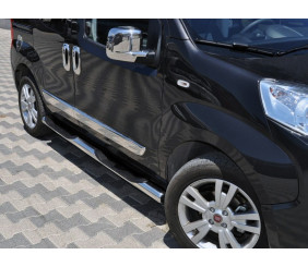 Бічні труби (2 шт., нерж.) Ø60, з пластиковими підставками для Citroen Nemo 2007-2017 рр