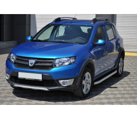 Бокові пороги Fullmond (2 шт., алюміній) для Renault Sandero 2013-2022 рр