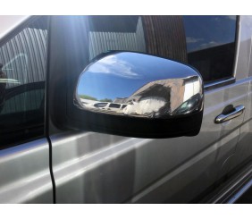 Накладки на дзеркала VITO 2010-2014 (2 шт) OmsaLine - Італійська нержавійка для Mercedes Viano рр