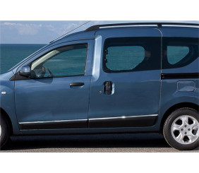 Молдинг дверний (4 шт, нерж.) для Dacia Dokker 2013-2022 рр