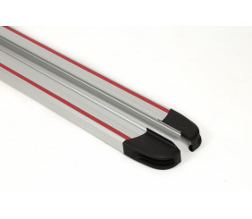 Бокові пороги Maya Red-Grey (2 шт., Алюміній) для Hyundai Tucson TL 2016-2021 рр