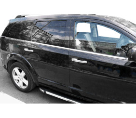 Окантовка вікон (6 шт, нерж.) для Dodge Journey 2008-2020 рр