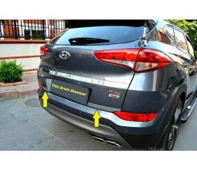 Накладка на кант багажника (2 частини, нерж) для Hyundai Tucson TL 2016-2021 рр