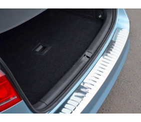 Накладка на задній бампер OmsaLine Глянець (SW, нерж) для Volkswagen Passat B7 2012-2015 рр