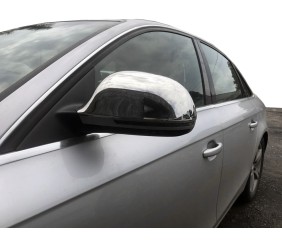 Накладки на дзеркала 2009-2012 (2 шт., нерж) для Ауди A6 C6 рр