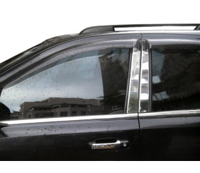 Хром на дверні стійки (8 шт, нерж) для Kia Sorento II XM 2009-2014 рр