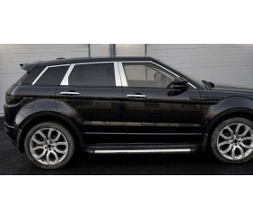 Молдинг дверних стійок (6 шт, нерж.) для Range Rover Evoque 2012-2018 рр