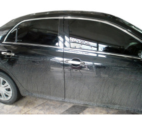 Верхня окантовка стекол (4 шт, нерж) для Toyota Corolla 2007-2013 рр