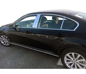 Молдинг дверних стійок (нерж) для Volkswagen Passat B8 2015-2023 рр