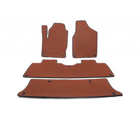 Килимки EVA (3 ряди, коричневі) для Seat Alhambra 1996-2010 рр