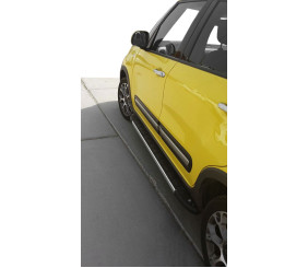 Бокові пороги Duru (2 шт., Алюміній) для Fiat 500/500L 2013-2022 рр