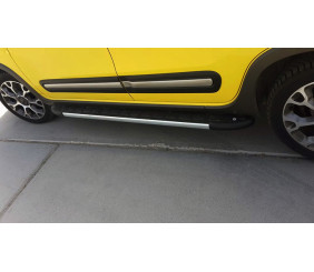 Бокові пороги Duru (2 шт., алюміній) для Fiat 500X 2014-2024 рр