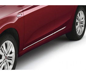 Молдинг дверний (4 шт, нерж) OmsaLine - Італійська нержавійка для Fiat Tipo 2016- рр